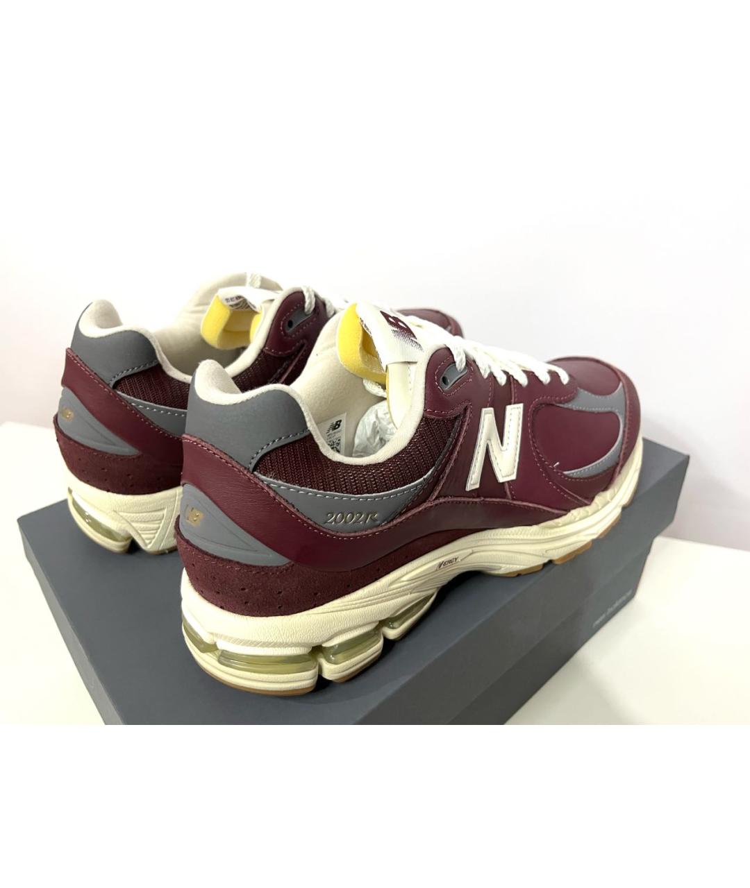 NEW BALANCE Бордовые кожаные низкие кроссовки / кеды, фото 7