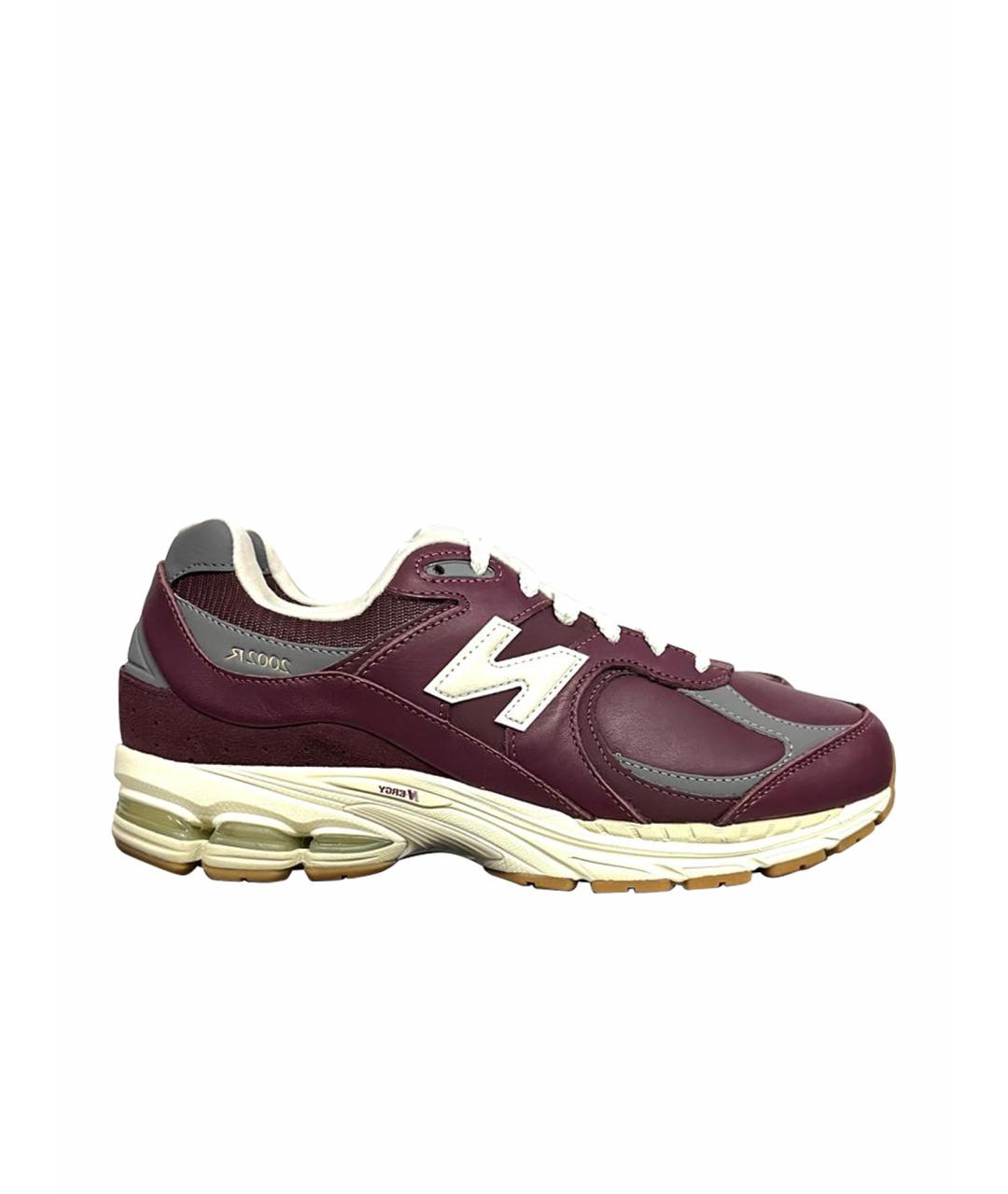 NEW BALANCE Бордовые кожаные низкие кроссовки / кеды, фото 1