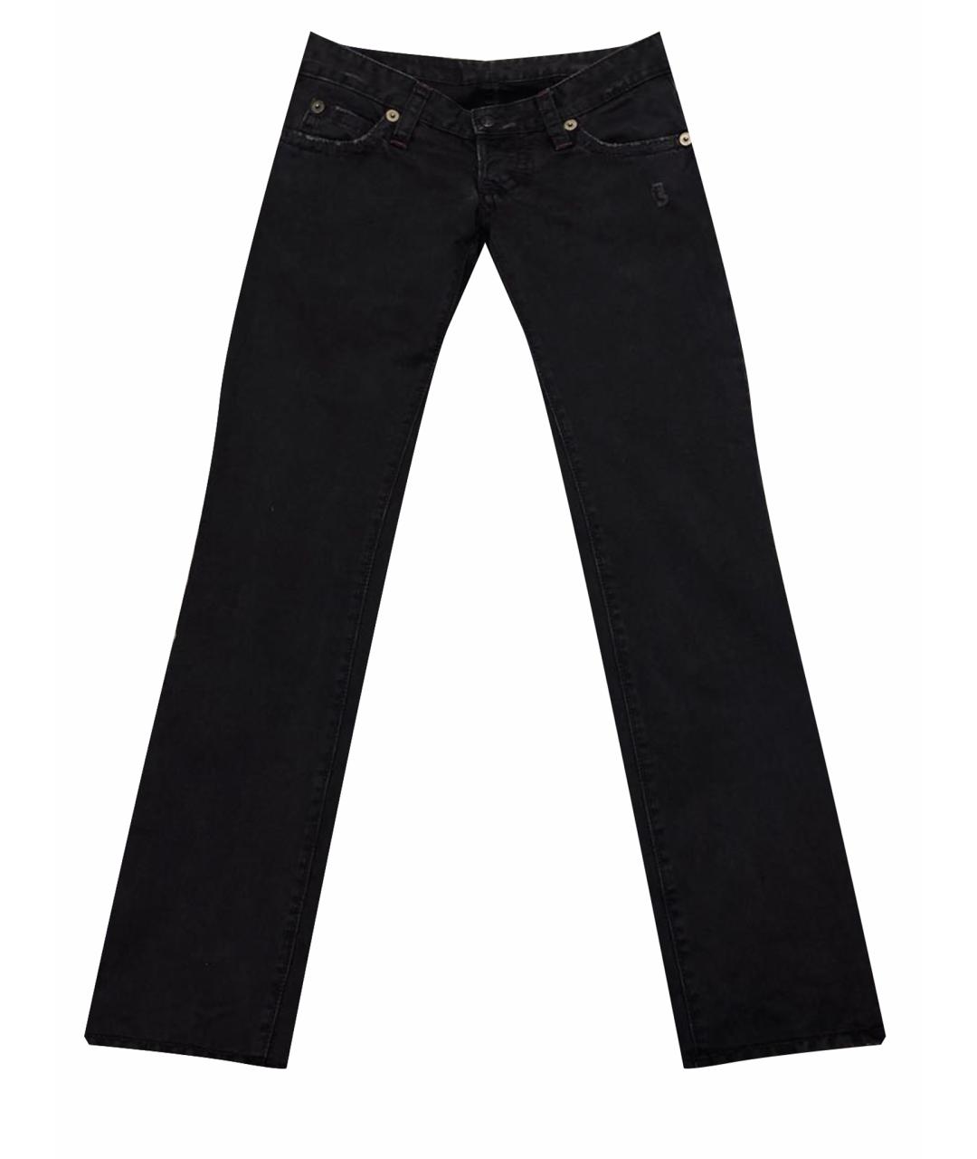 DSQUARED2 Черные хлопковые прямые джинсы, фото 1