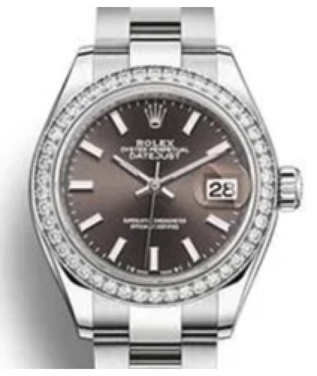 ROLEX Коричневые часы из белого золота, фото 2