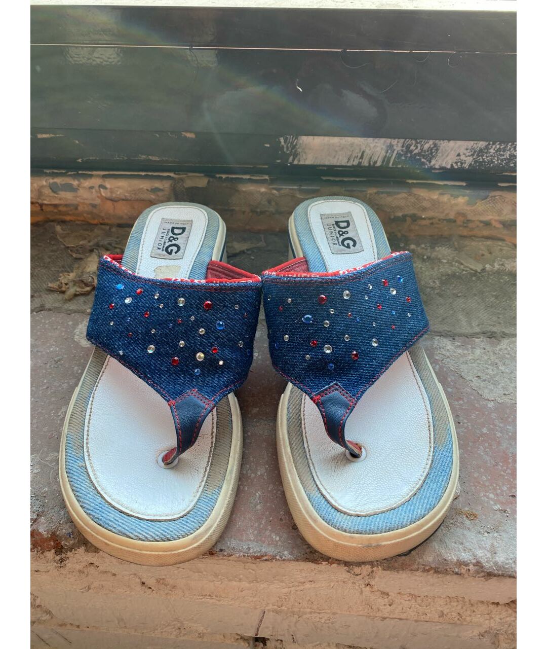 DOLCE&GABBANA Голубые сандалии и шлепанцы, фото 3