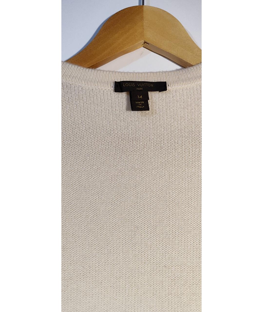 LOUIS VUITTON PRE-OWNED Белый кашемировый джемпер / свитер, фото 6