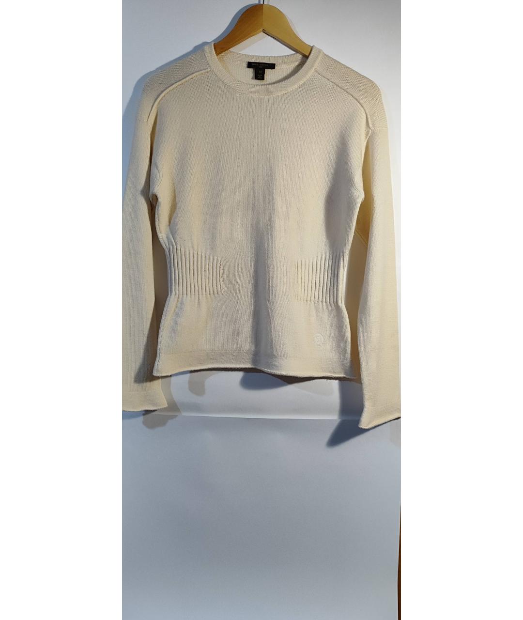 LOUIS VUITTON PRE-OWNED Белый кашемировый джемпер / свитер, фото 7