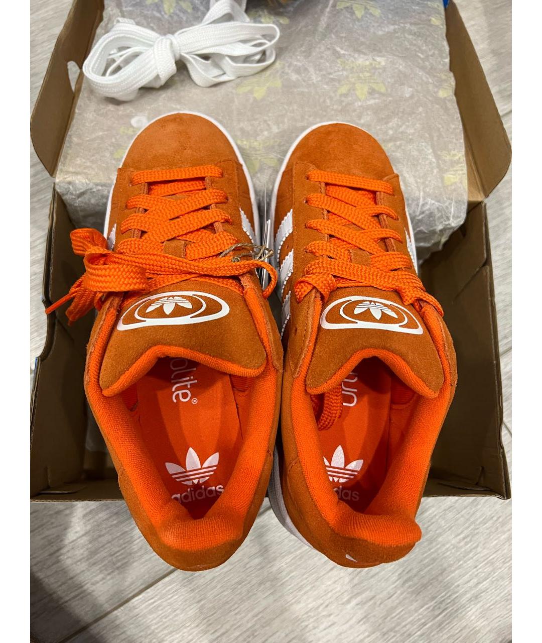 ADIDAS Оранжевое замшевые кроссовки, фото 3