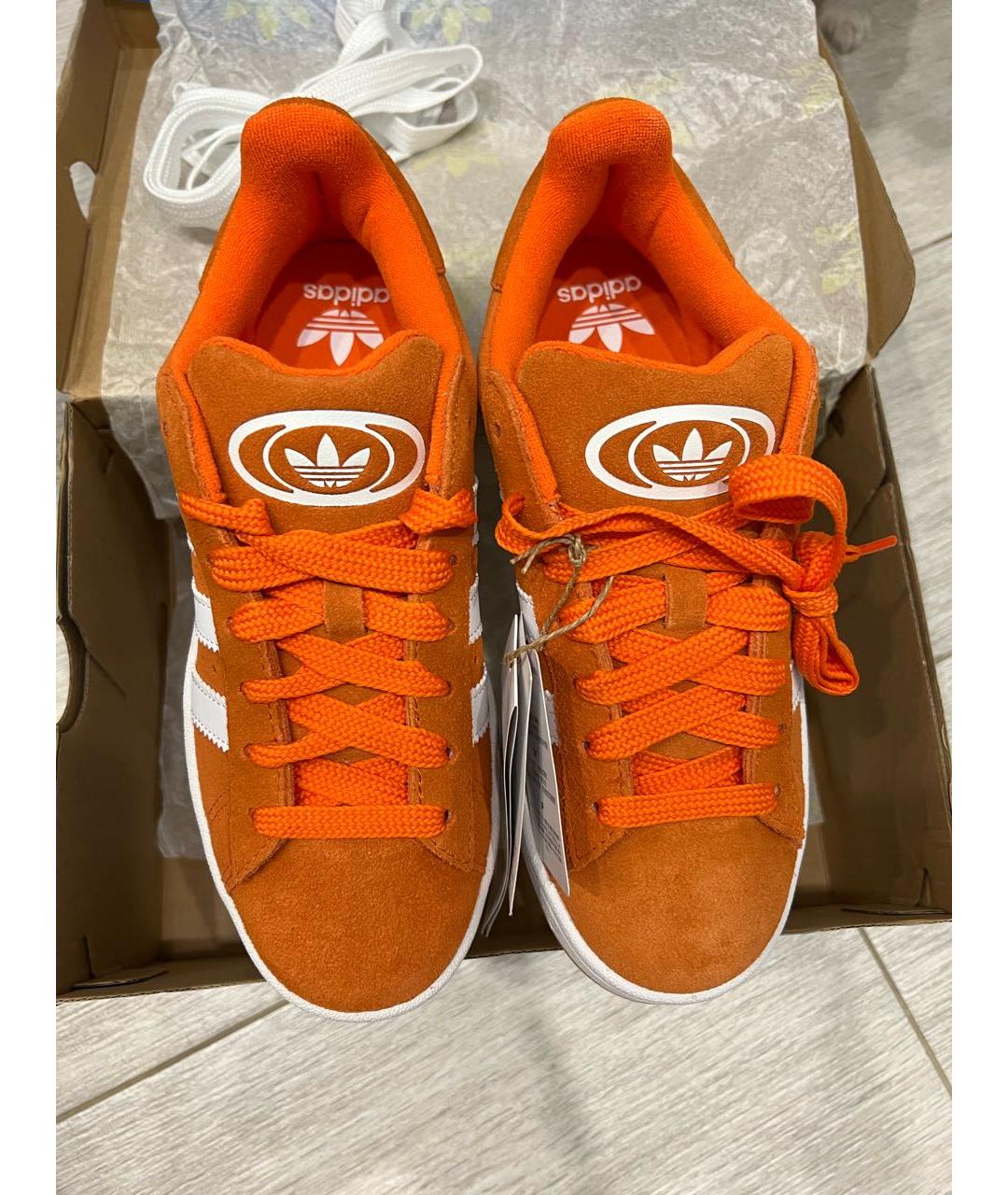 ADIDAS Оранжевое замшевые кроссовки, фото 2