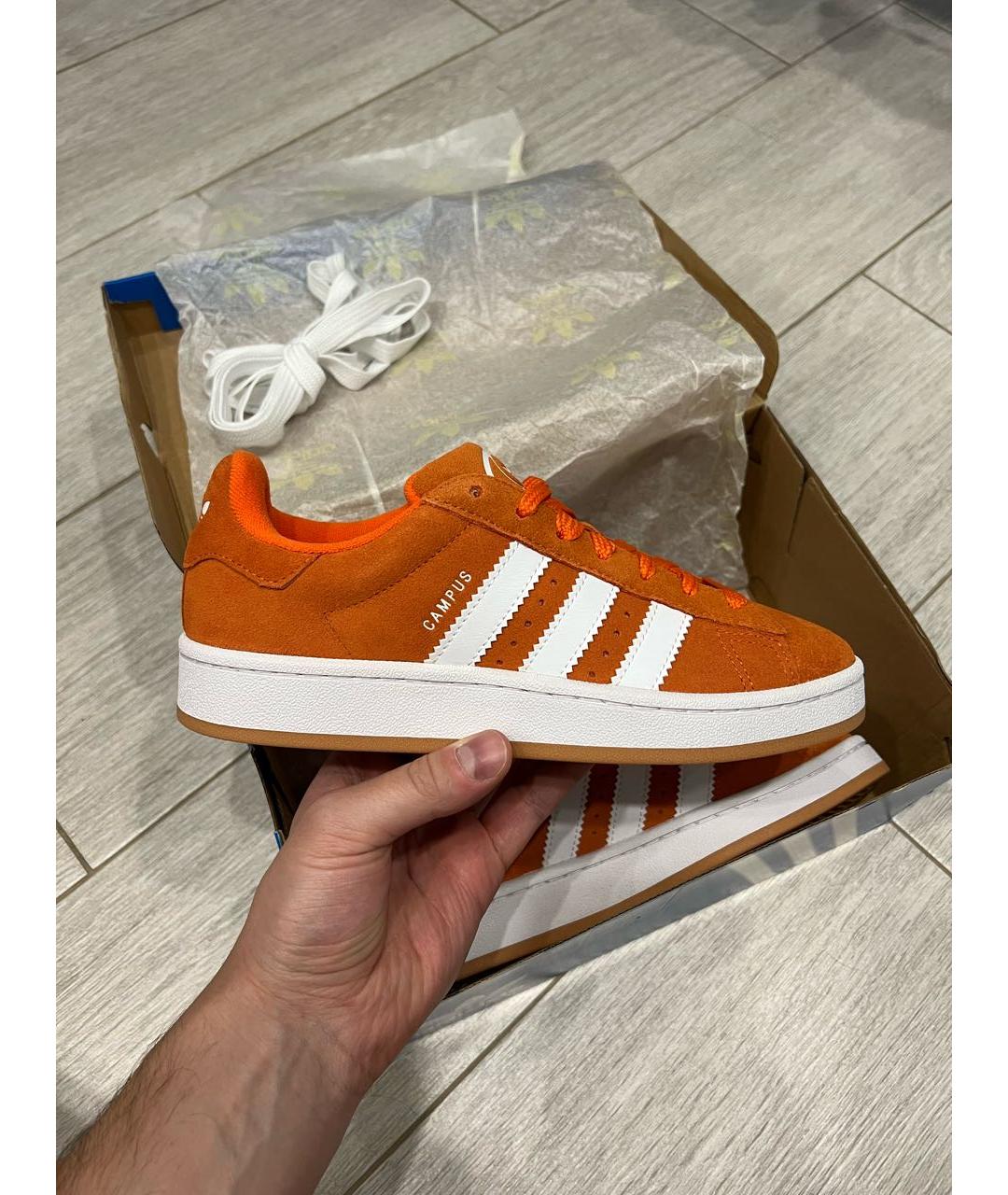 ADIDAS Оранжевое замшевые кроссовки, фото 9
