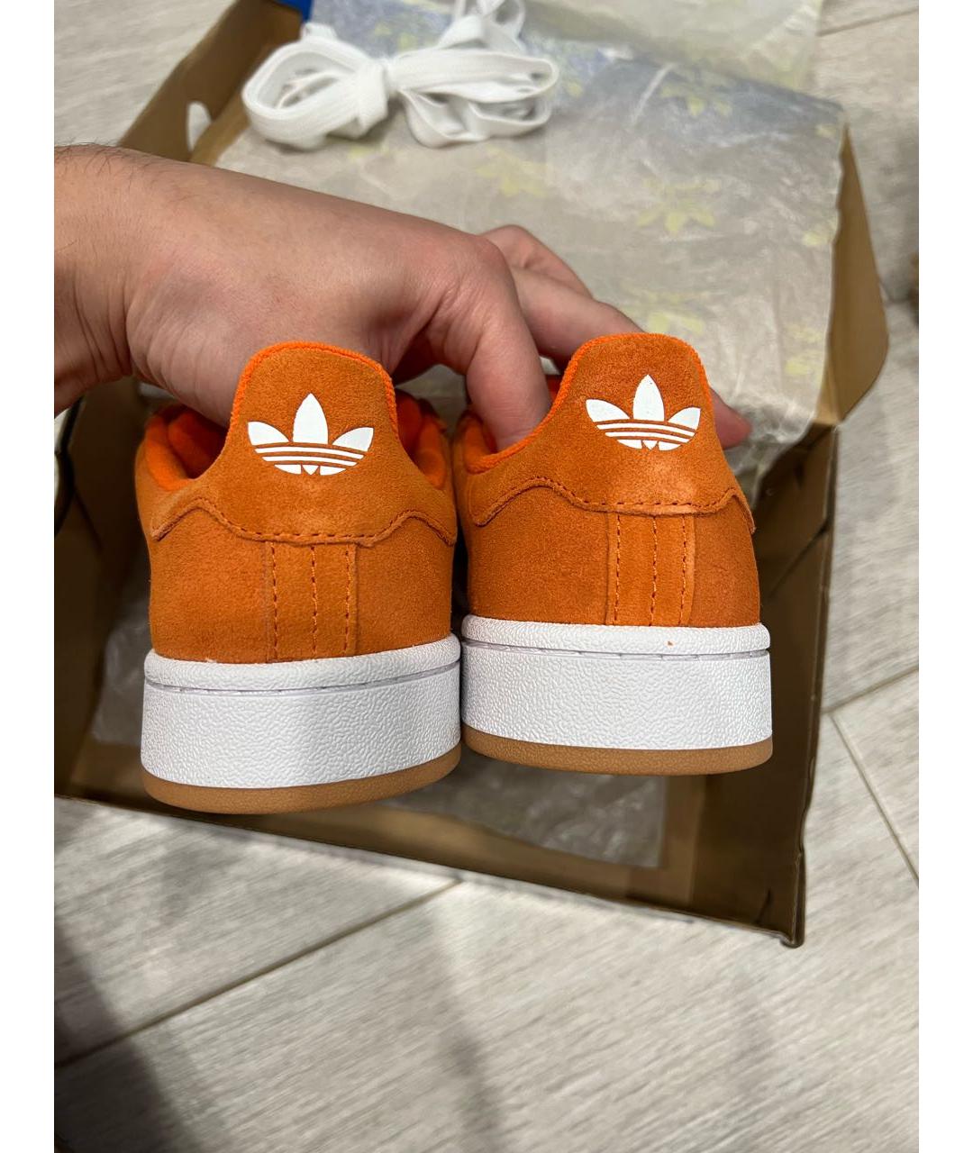 ADIDAS Оранжевое замшевые кроссовки, фото 4