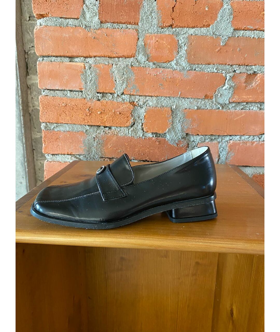 VERSACE VINTAGE Черные кожаные туфли, фото 8