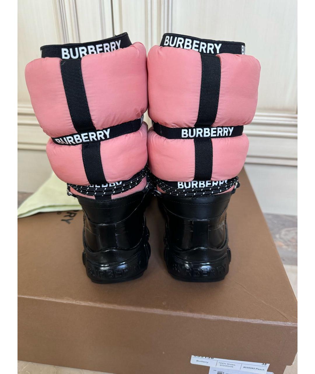 BURBERRY Розовые сапоги, фото 4