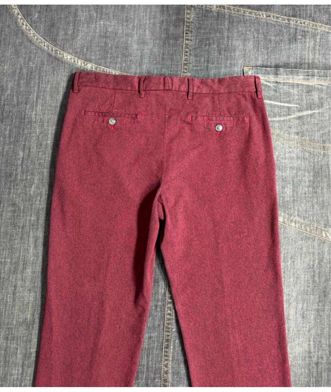 EMPORIO ARMANI Бордовые брюки чинос, фото 5