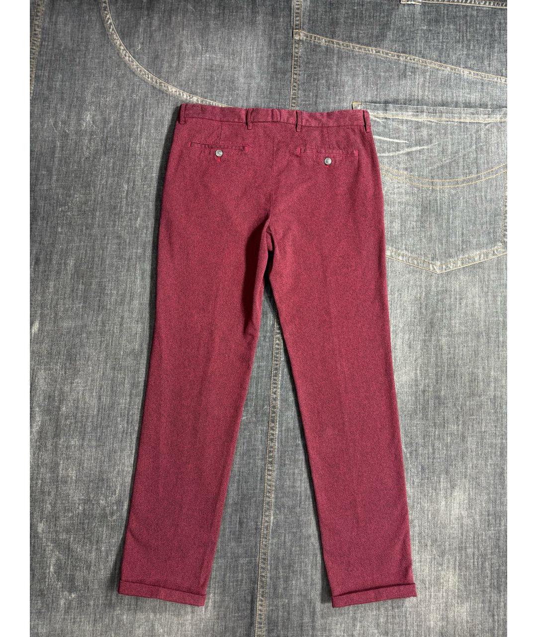 EMPORIO ARMANI Бордовые брюки чинос, фото 4