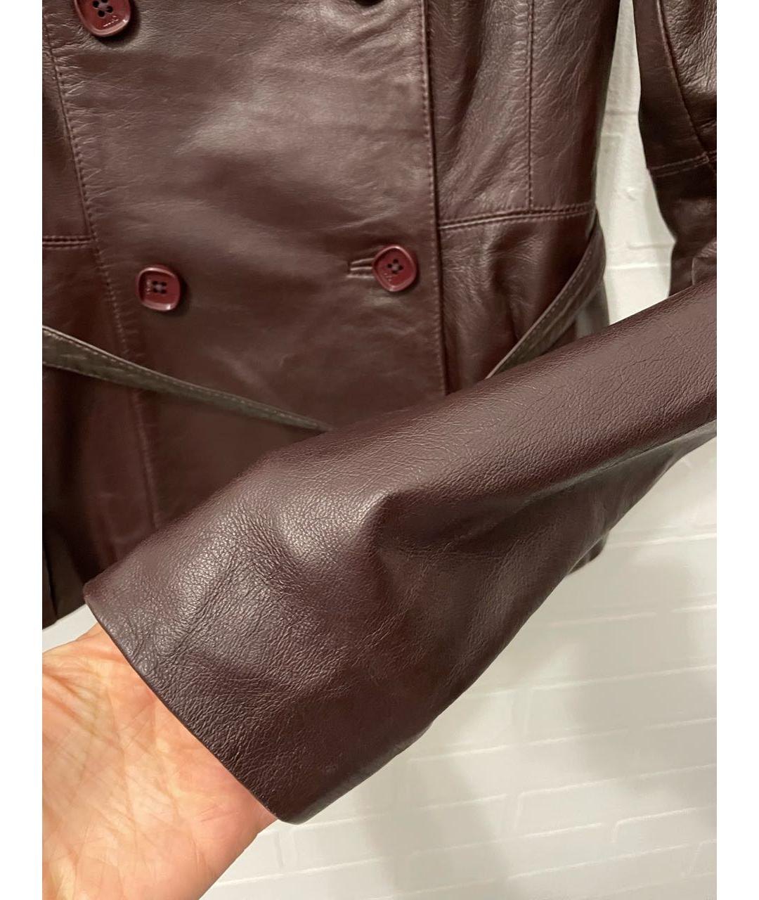 LIU JO Коричневый кожаный жакет/пиджак, фото 7