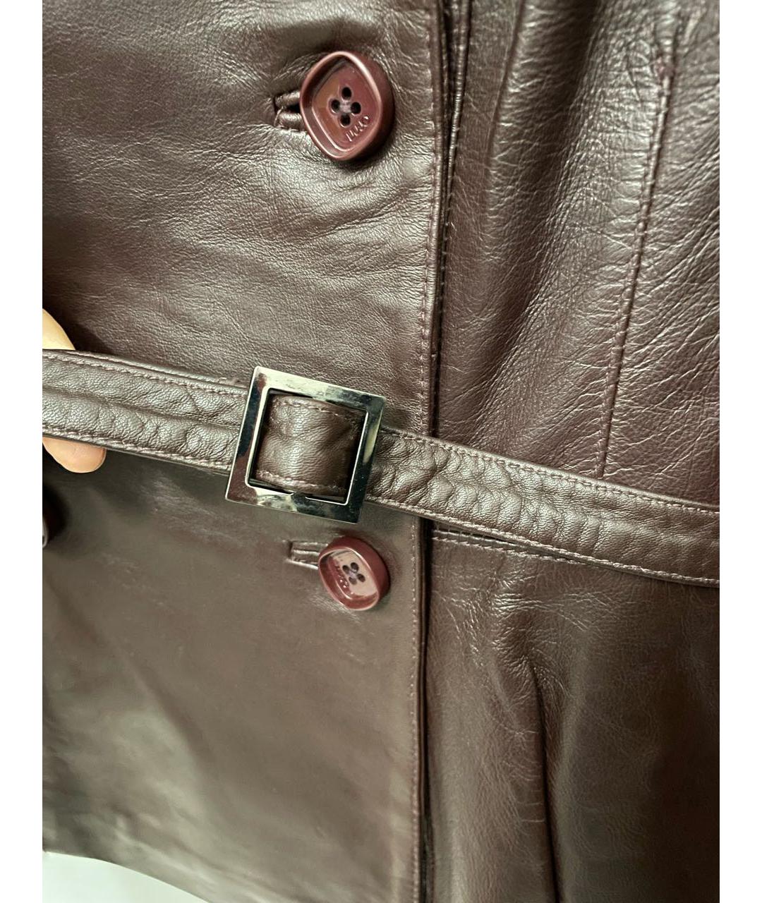 LIU JO Коричневый кожаный жакет/пиджак, фото 6