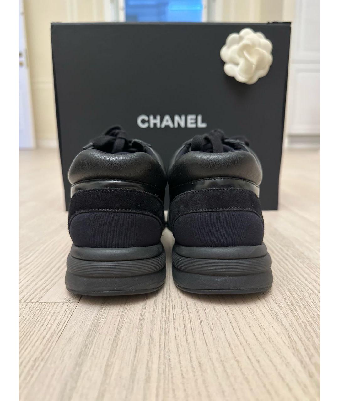 CHANEL PRE-OWNED Черные кроссовки, фото 4