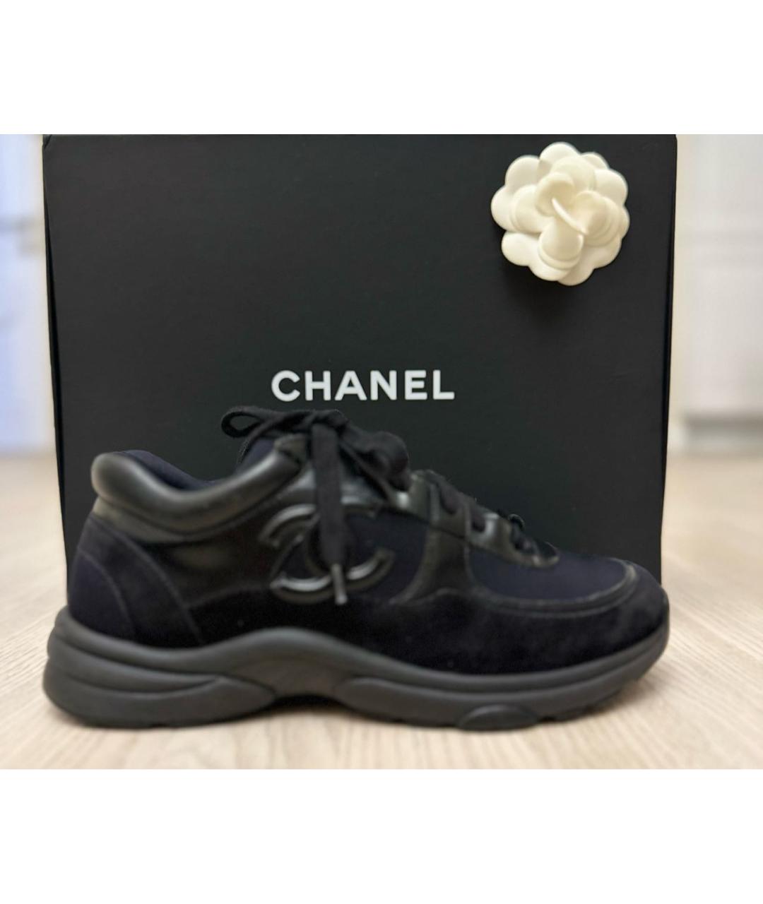 CHANEL PRE-OWNED Черные кроссовки, фото 6