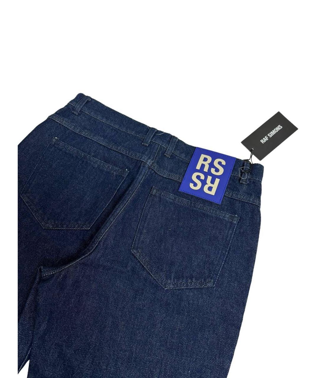 RAF SIMONS Темно-синие хлопковые прямые джинсы, фото 3