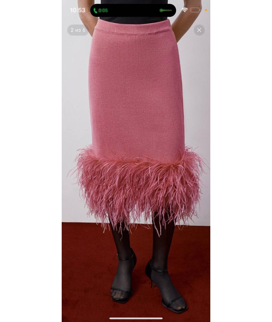 12 STOREEZ Розовая юбка миди, фото 4