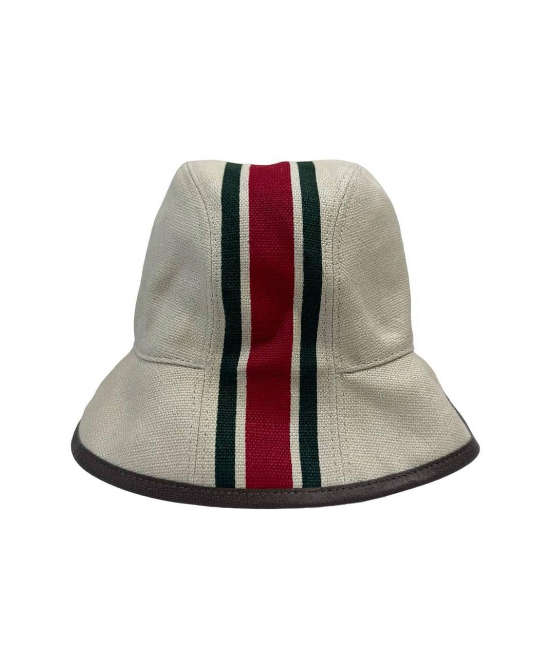 GUCCI Бежевая льняная панама, фото 2