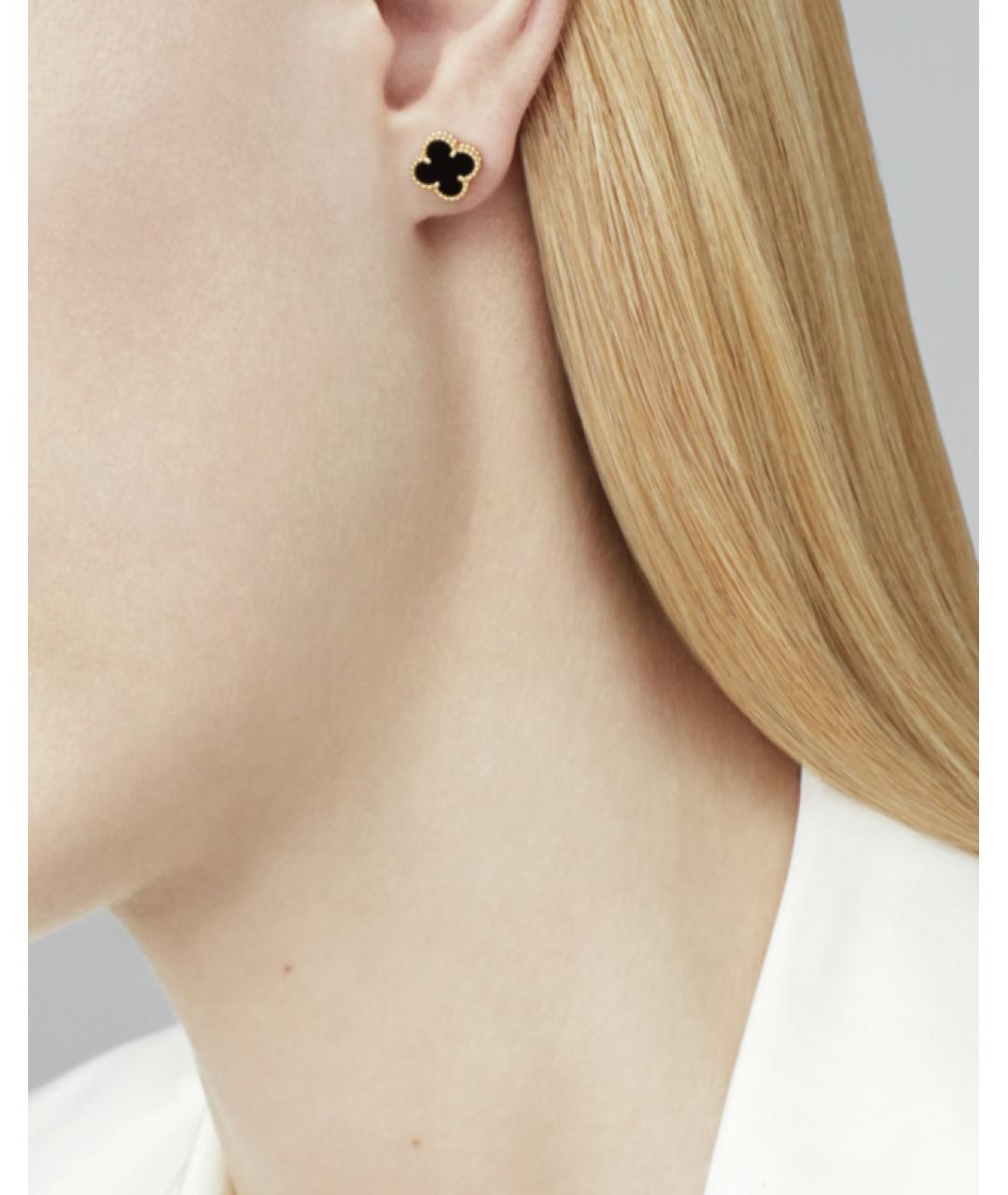 VAN CLEEF & ARPELS Черные серьги из желтого золота для женщин – купить ...