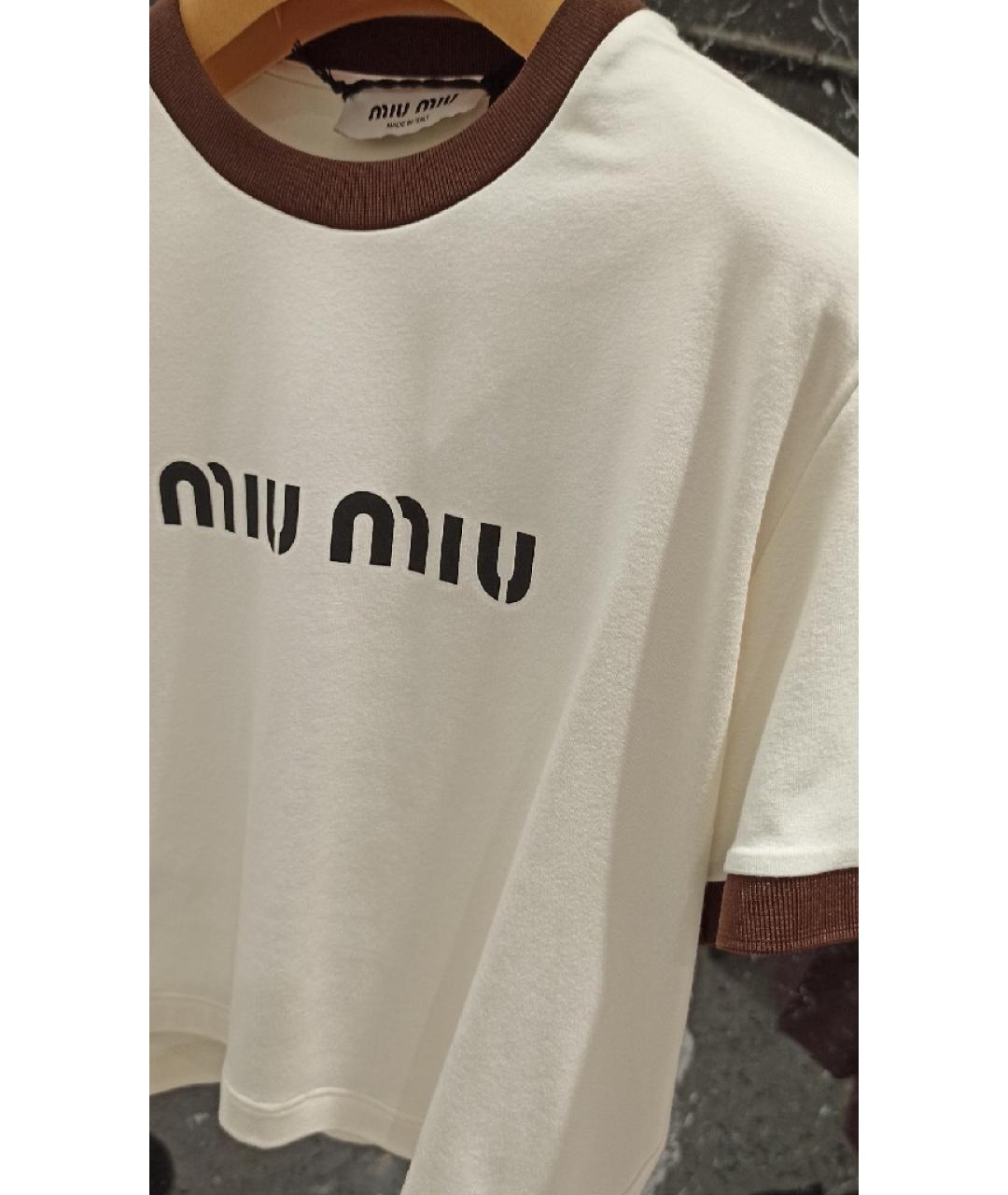 MIU MIU Вискозная футболка, фото 3