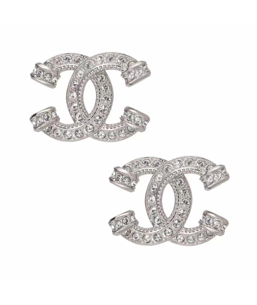 CHANEL Серебряные серьги, фото 1