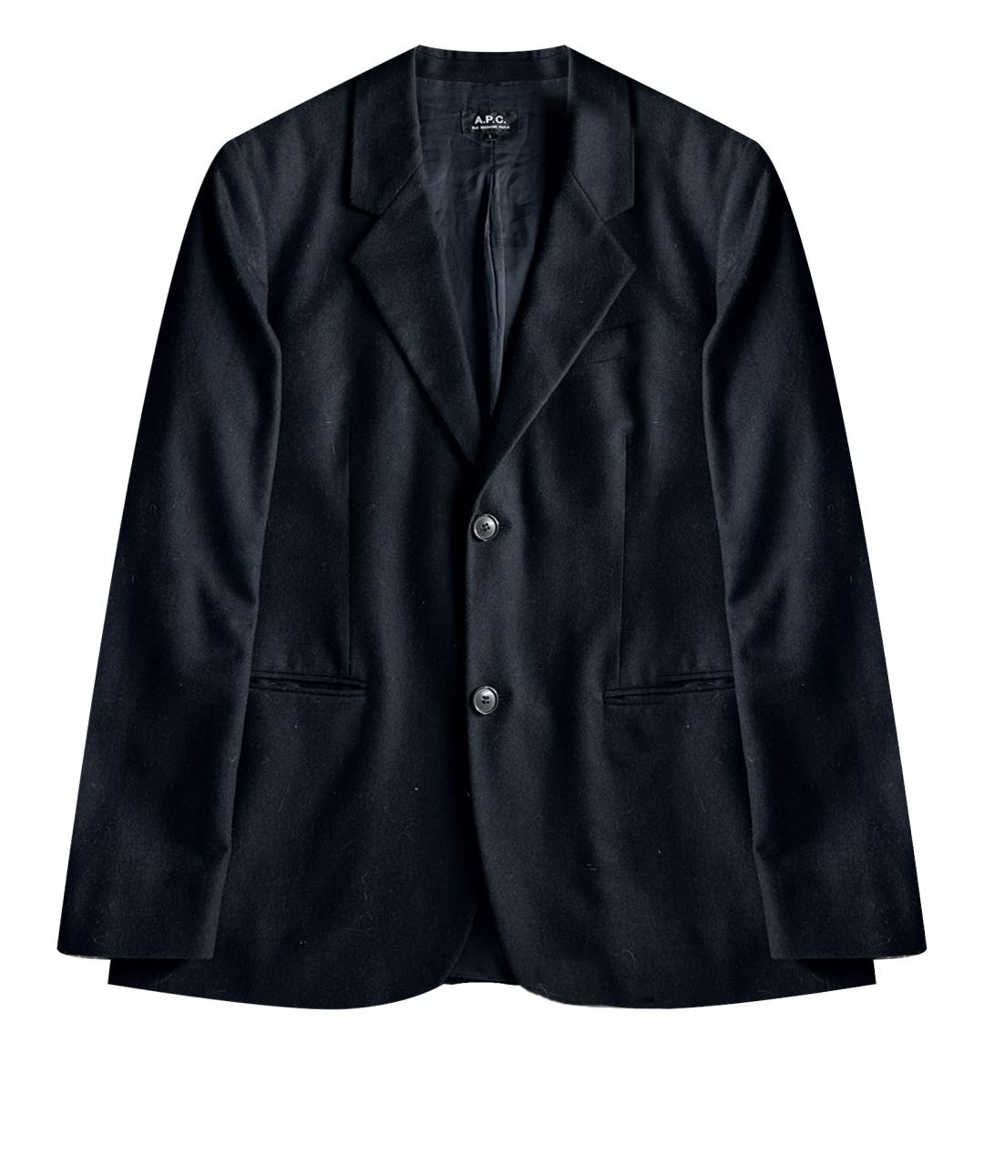 A.P.C. Черный шерстяной пиджак, фото 1