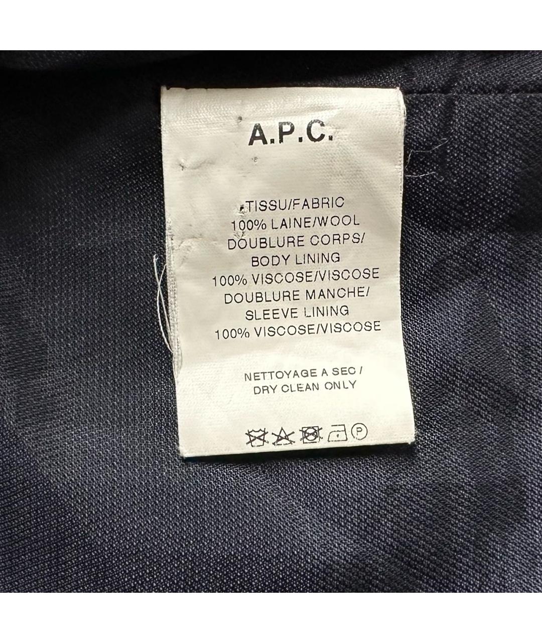A.P.C. Черный шерстяной пиджак, фото 4