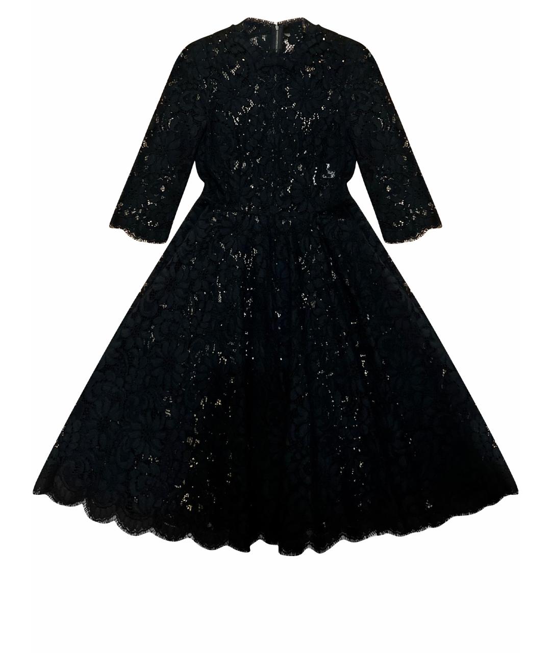 DOLCE&GABBANA Черное кружевное вечернее платье, фото 1