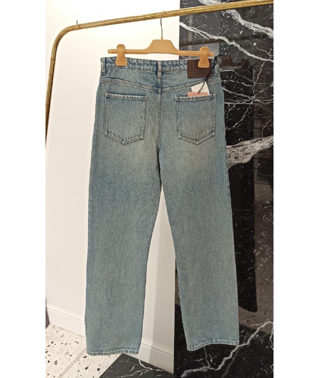 MIU MIU Хлопковые прямые джинсы, фото 2