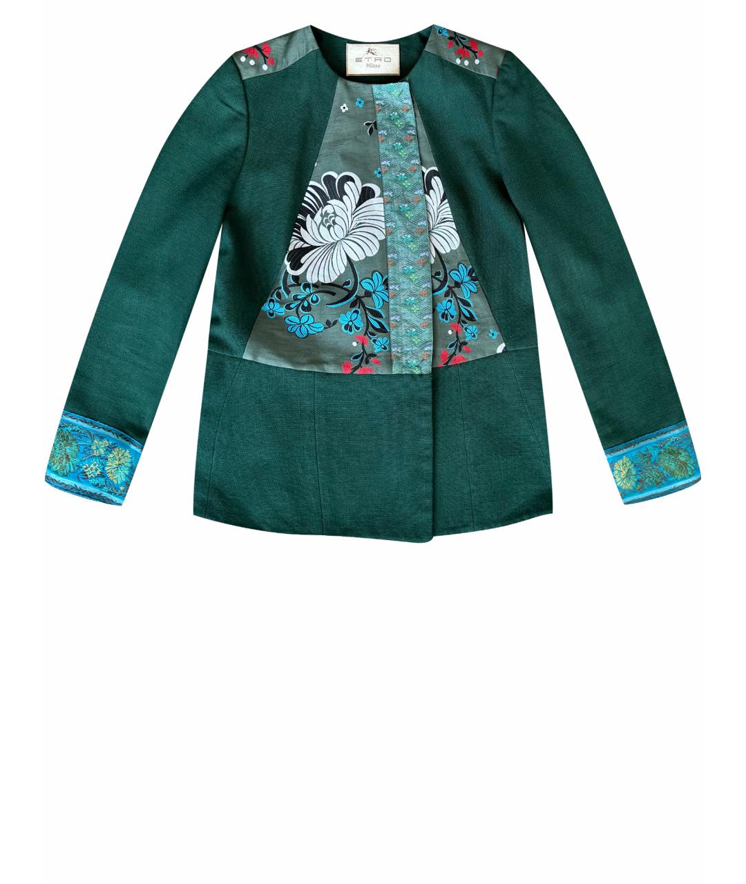 ETRO Зеленый хлопковый жакет/пиджак, фото 1