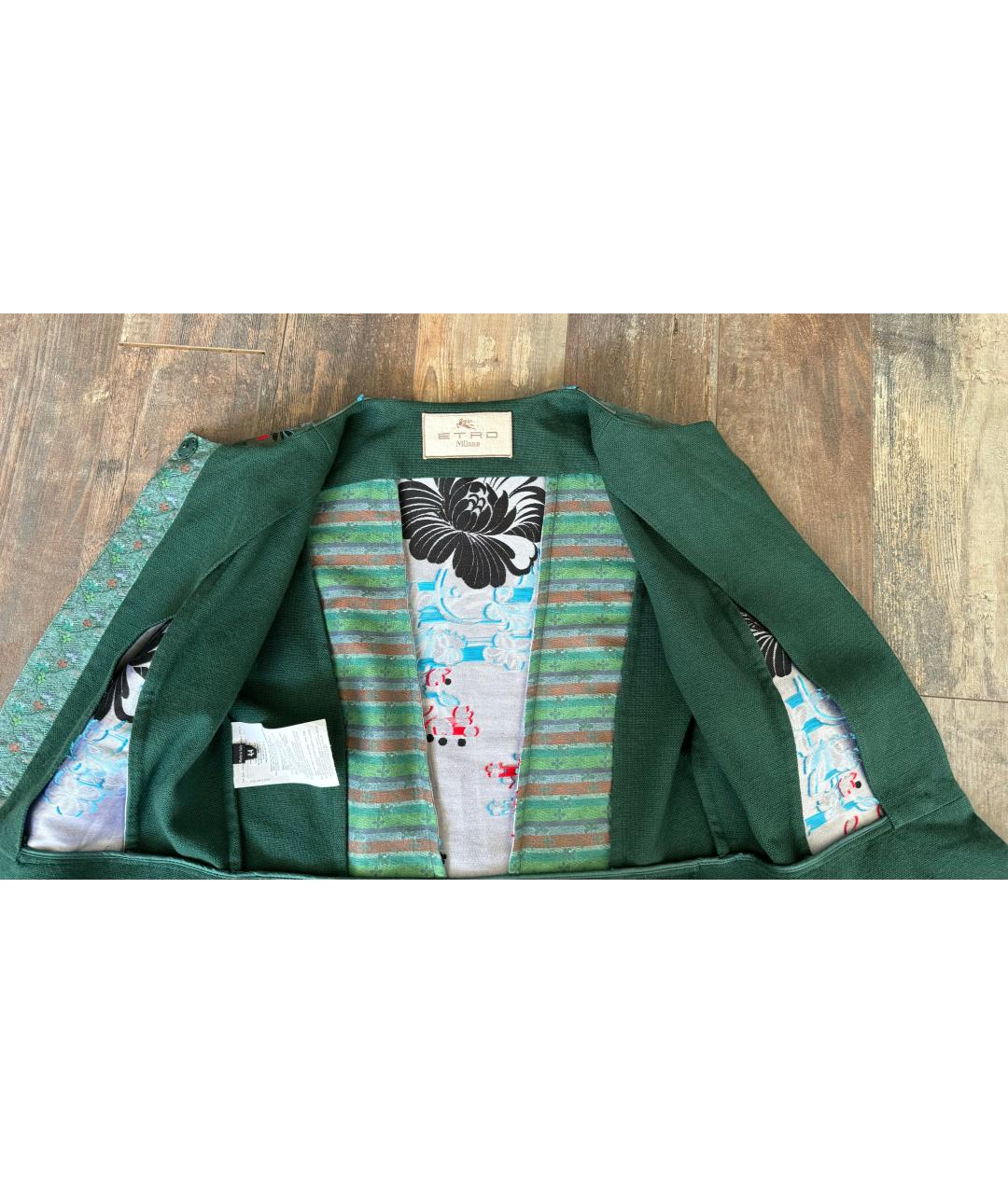 ETRO Зеленый хлопковый жакет/пиджак, фото 9