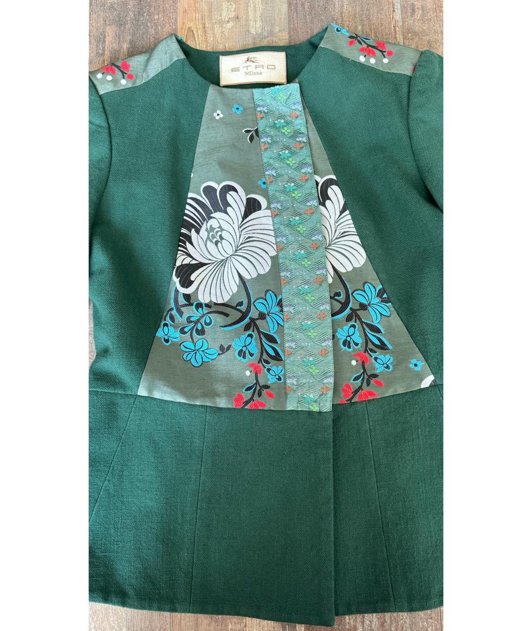 ETRO Зеленый хлопковый жакет/пиджак, фото 4