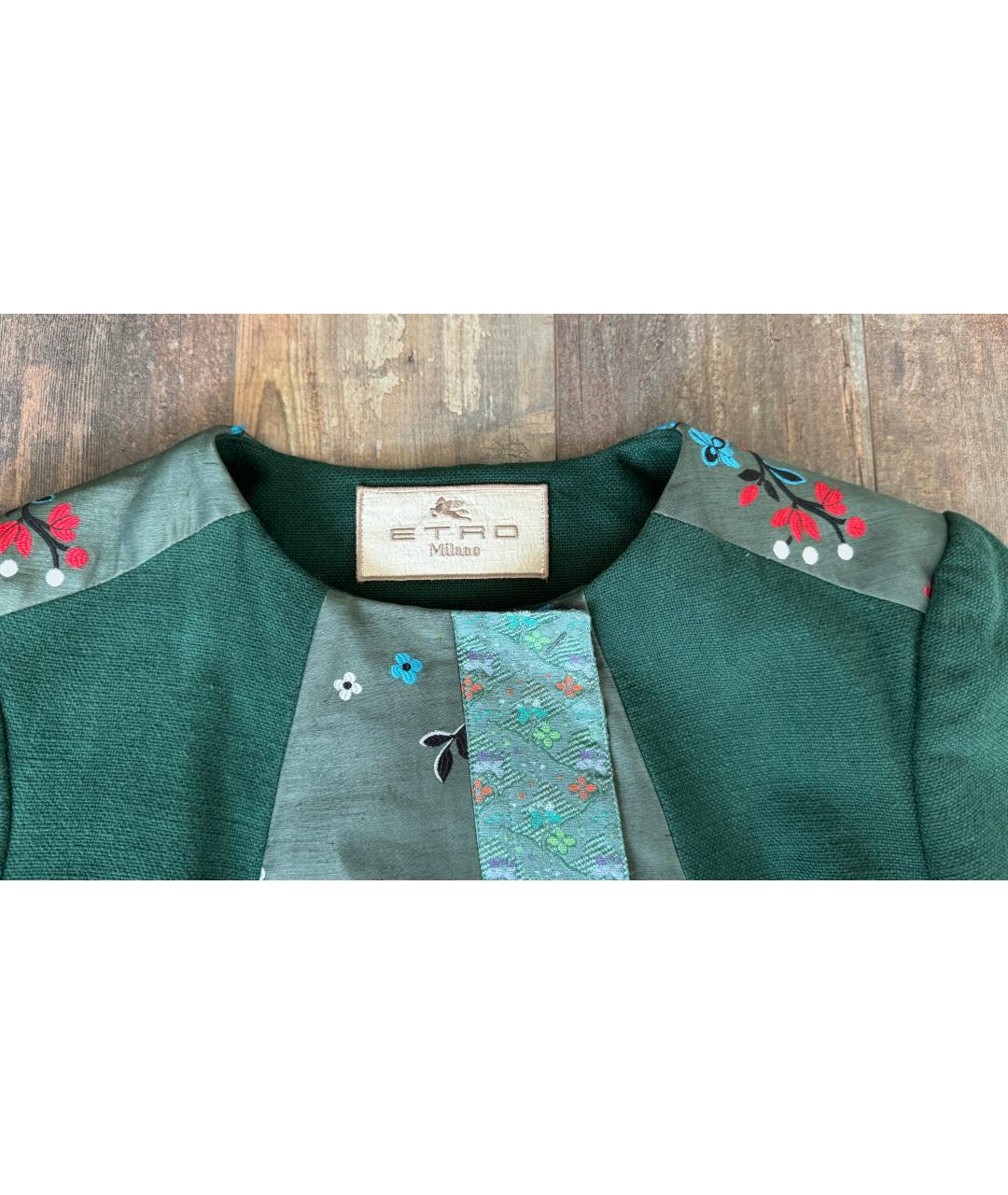 ETRO Зеленый хлопковый жакет/пиджак, фото 3