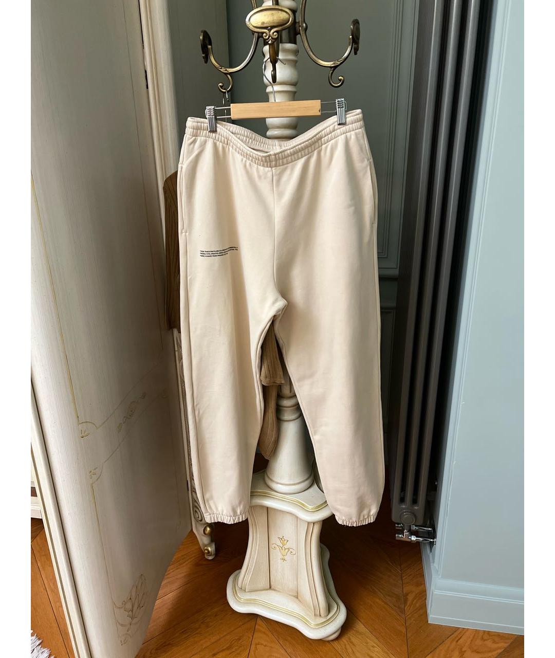 THE PANGAIA Бежевые хлопковые спортивные брюки и шорты, фото 5