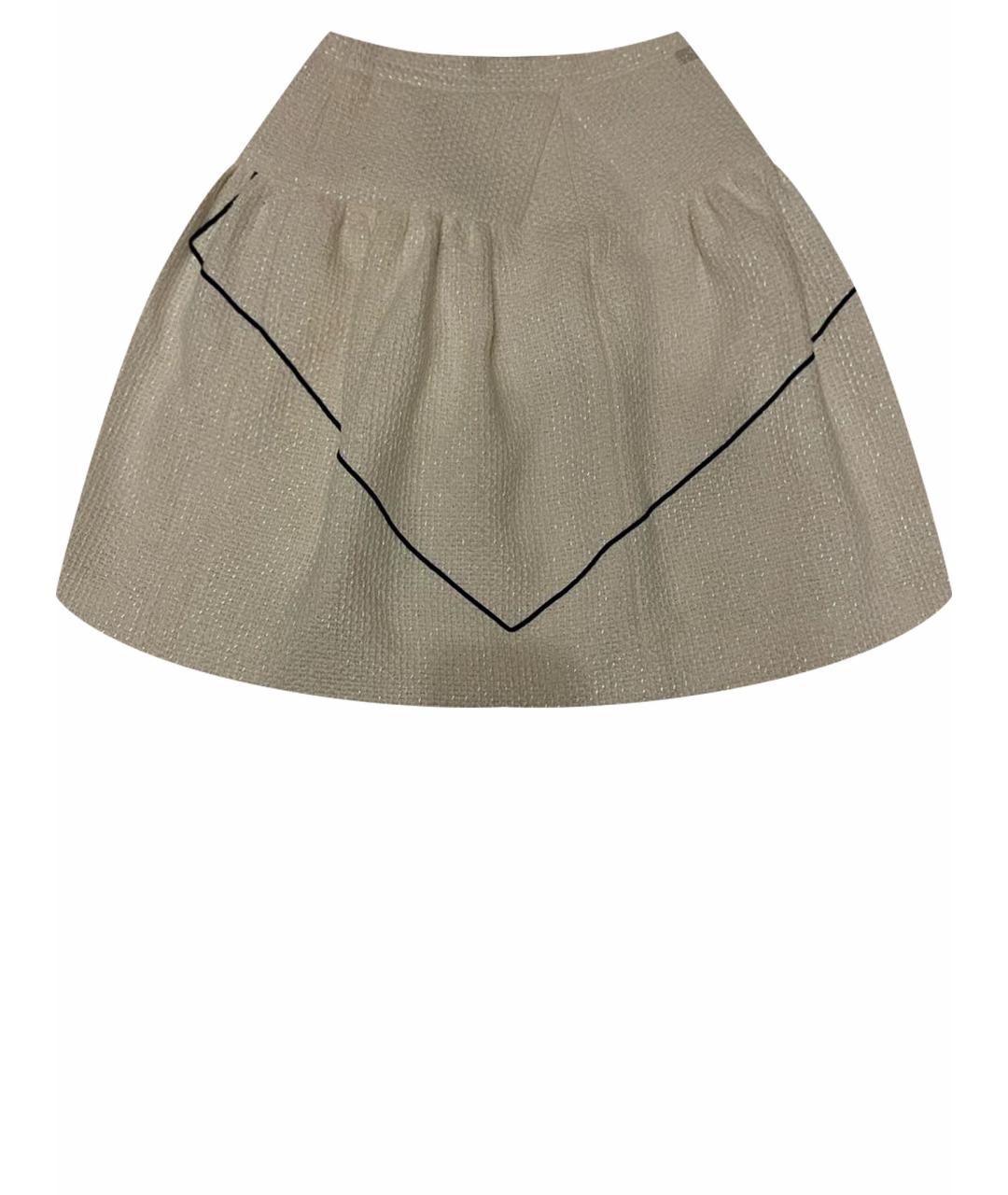 CHANEL PRE-OWNED Белая твидовая юбка миди, фото 1
