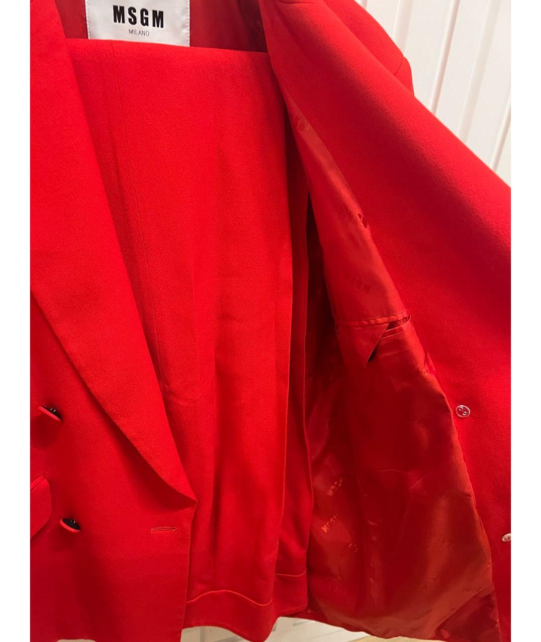 MSGM Красный вискозный костюм с брюками, фото 4