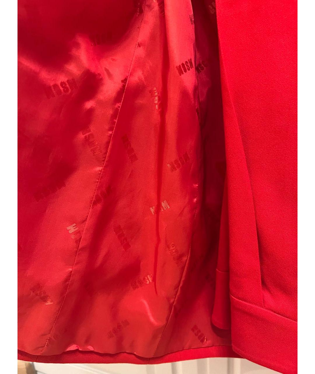 MSGM Красный вискозный костюм с брюками, фото 3