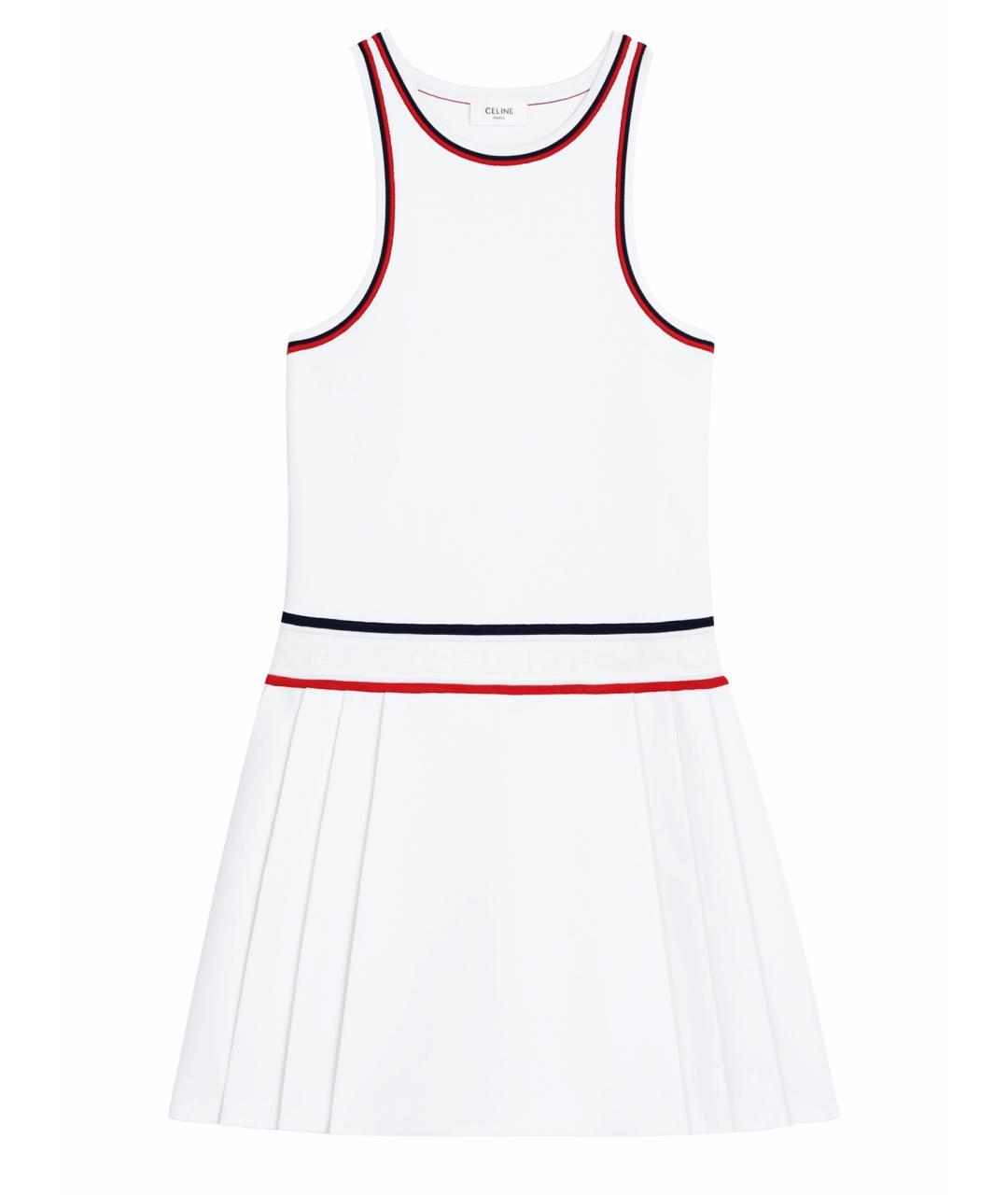 CELINE PRE-OWNED Белое вискозное повседневное платье, фото 1