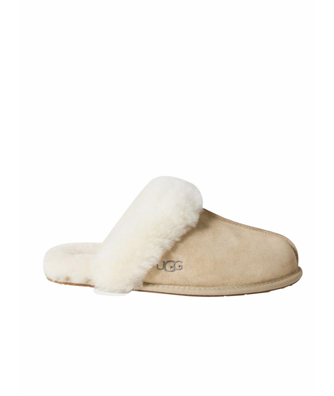 UGG AUSTRALIA Бежевые замшевые мюли, фото 1