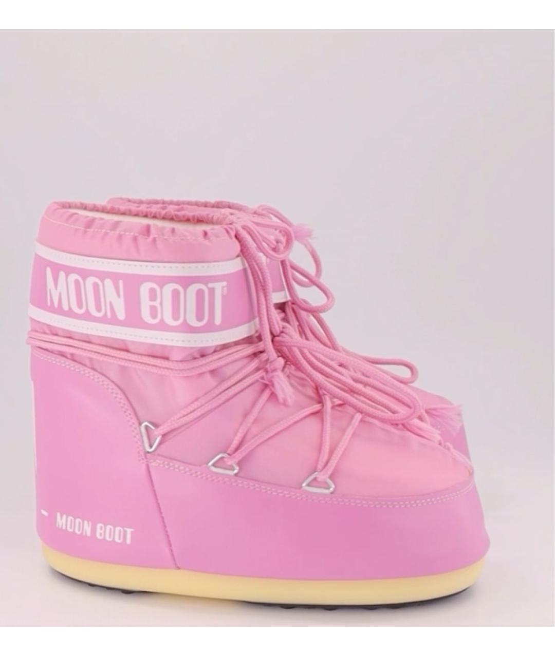 MOON BOOT Розовые ботинки, фото 3