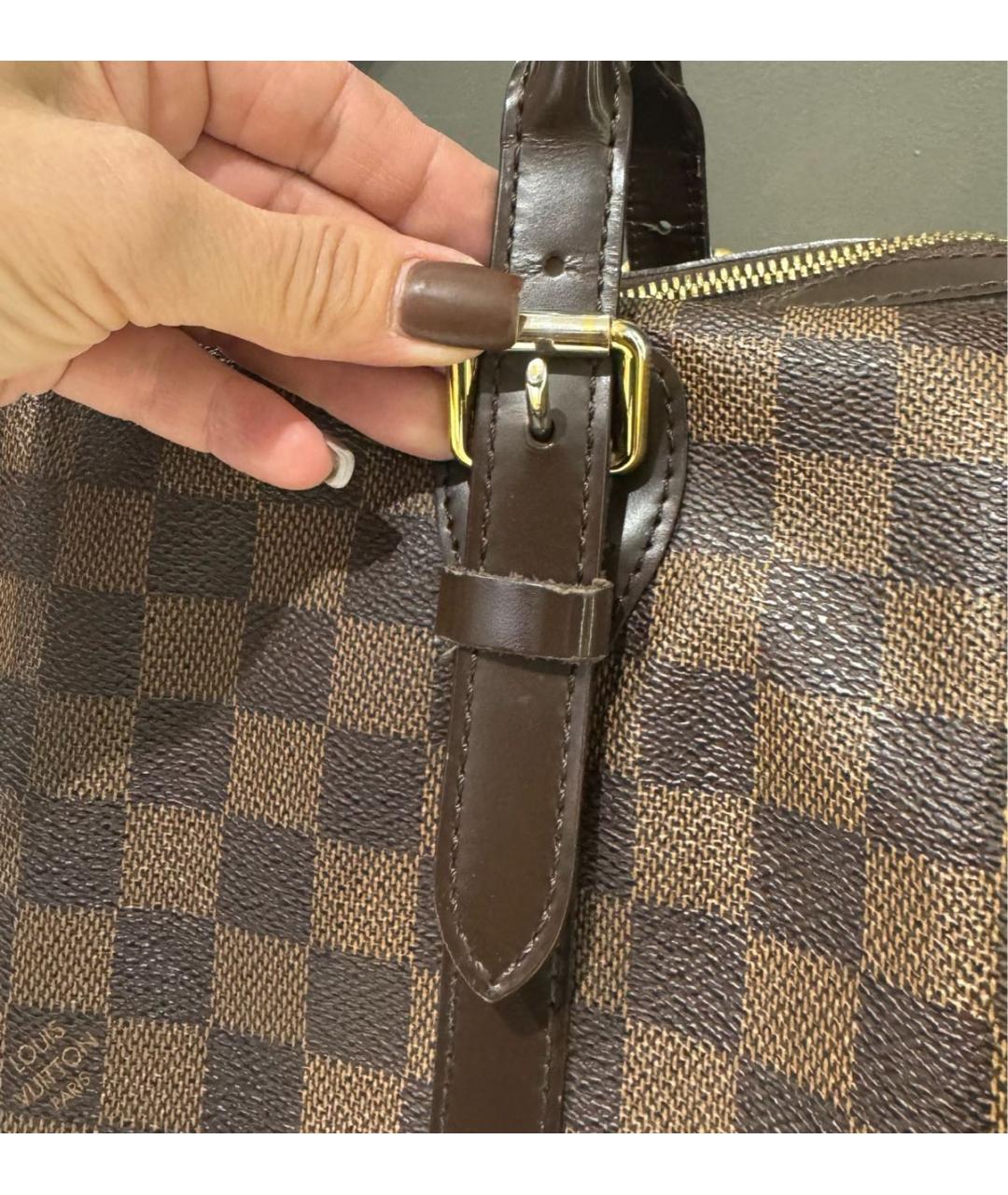 LOUIS VUITTON PRE-OWNED Коричневая сумка с короткими ручками, фото 5