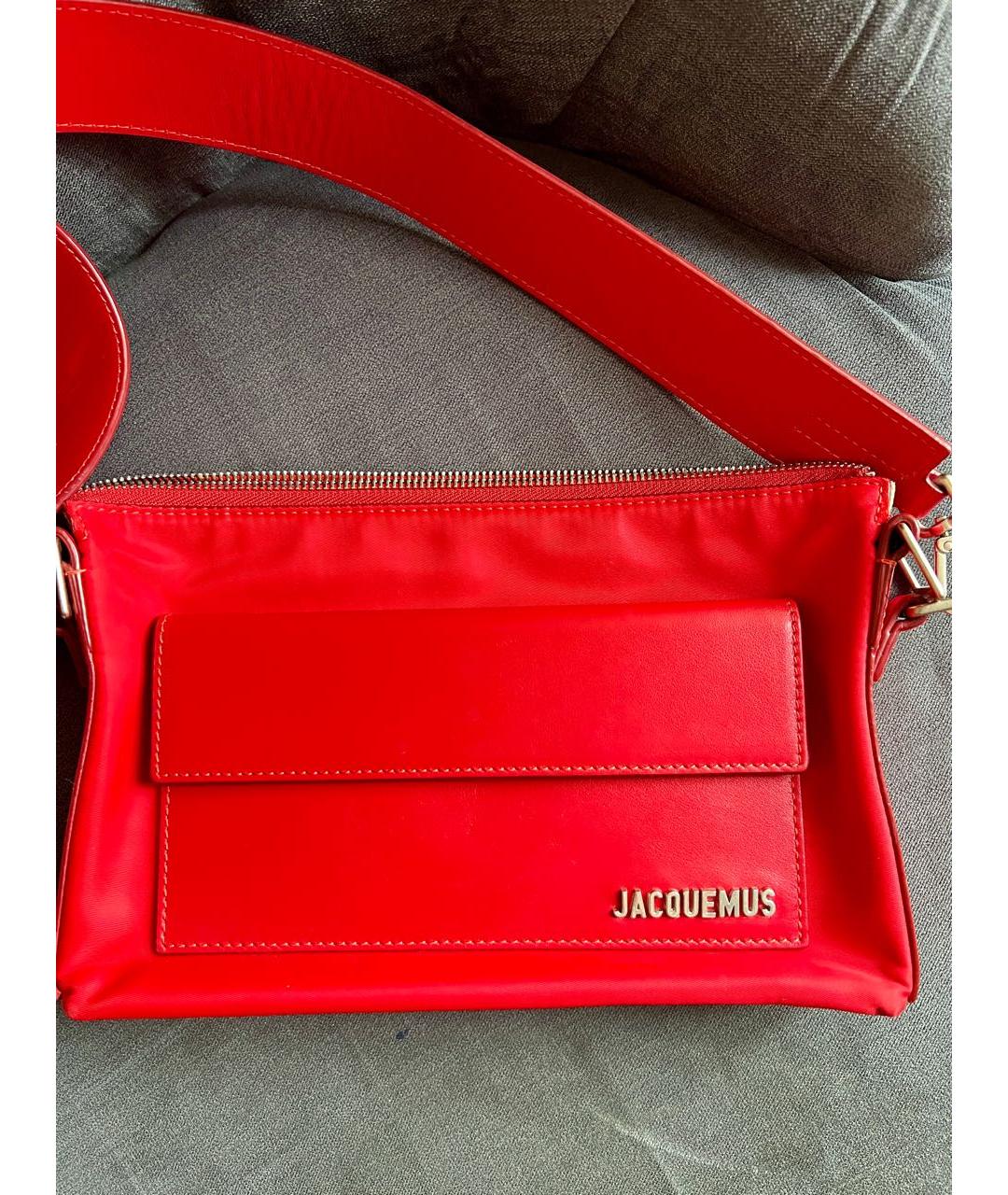 JACQUEMUS Красная синтетическая сумка через плечо, фото 2