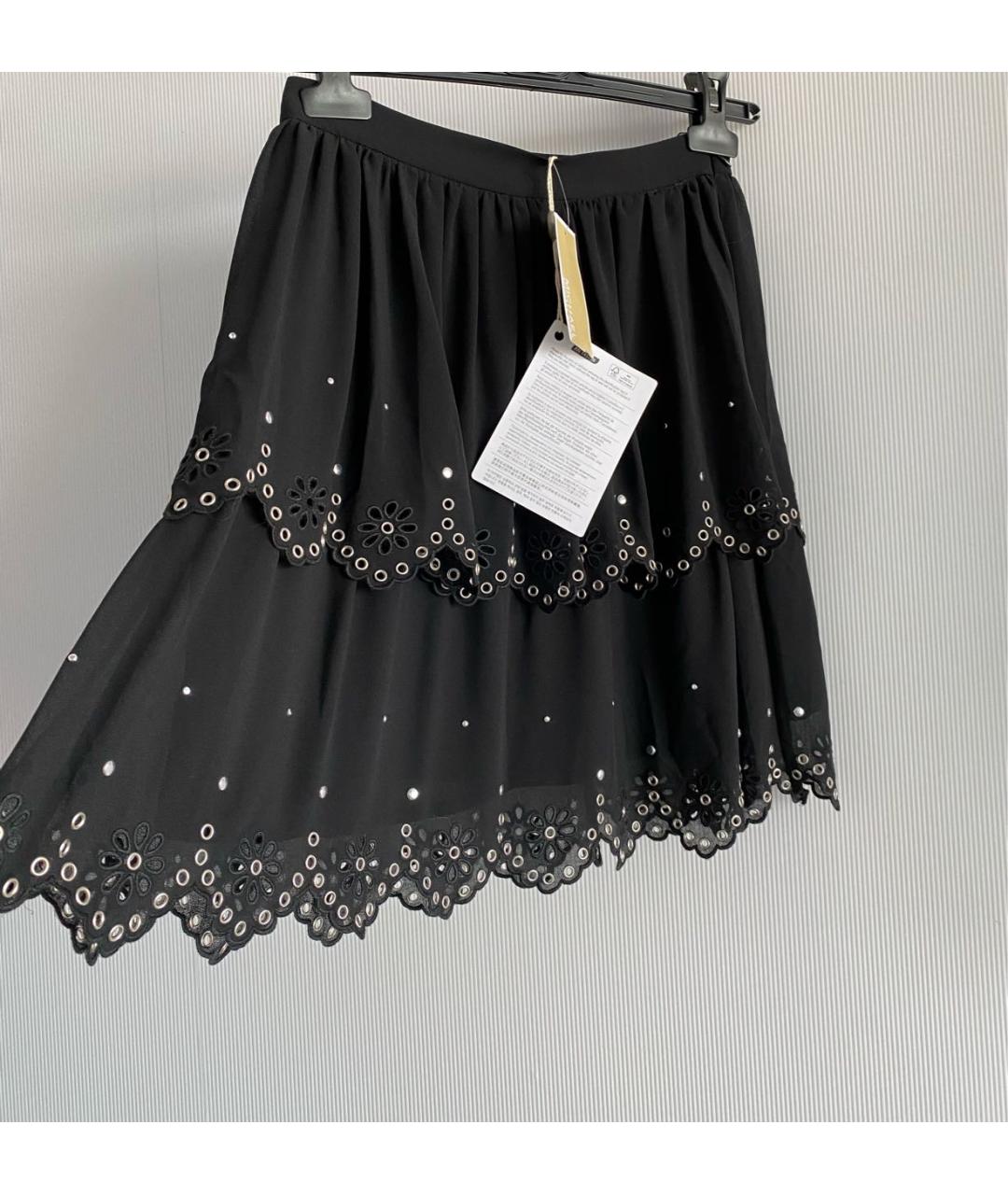 MICHAEL MICHAEL KORS Черная полиэстеровая юбка мини, фото 5