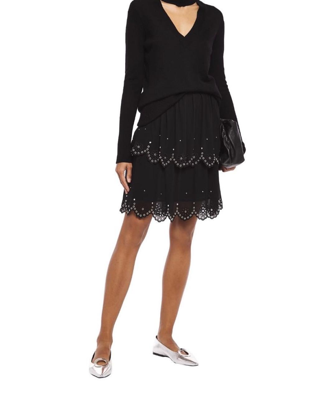 MICHAEL MICHAEL KORS Черная полиэстеровая юбка мини, фото 2