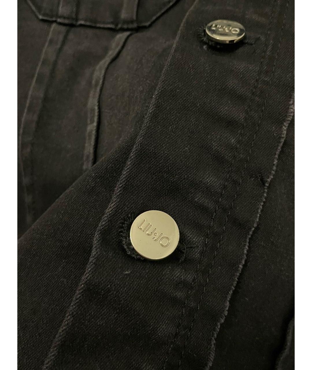 LIU JO Черная хлопко-эластановая куртка, фото 3