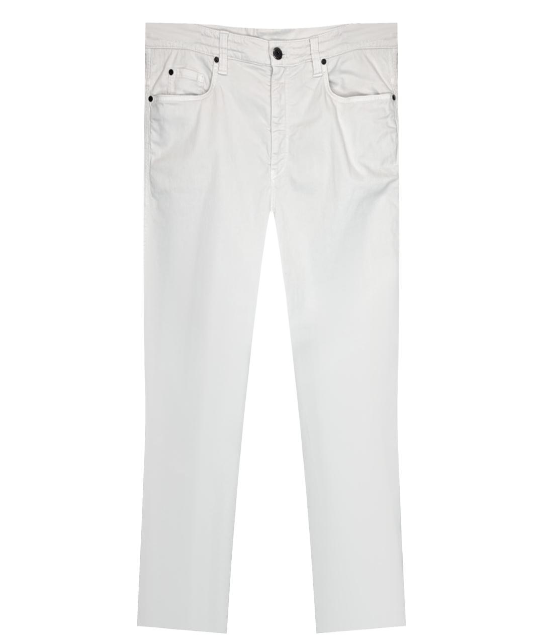 BRUNELLO CUCINELLI Белые хлопко-лиоцелловые прямые джинсы, фото 1