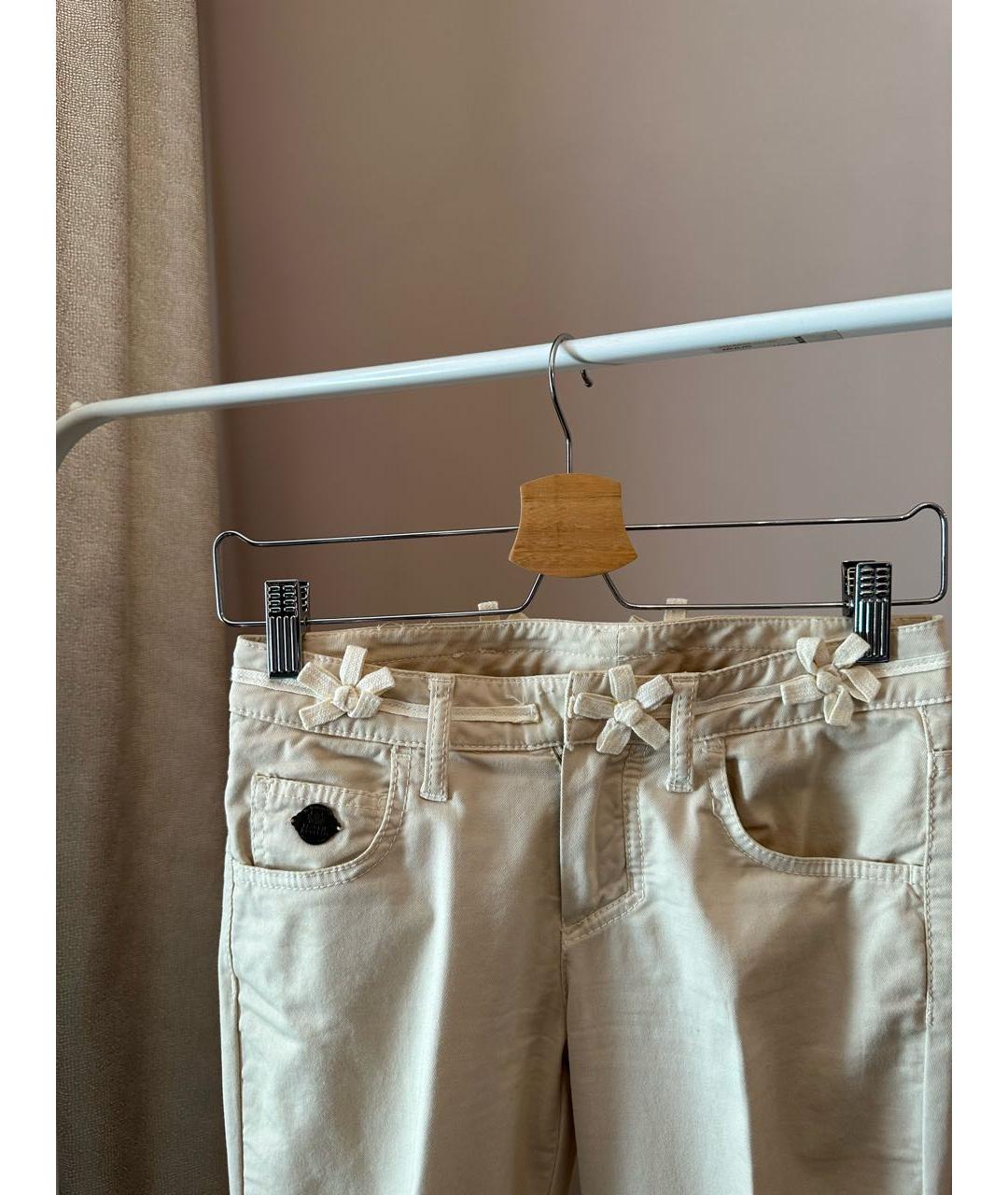 FRANKIE MORELLO Бежевые хлопковые джинсы клеш, фото 4