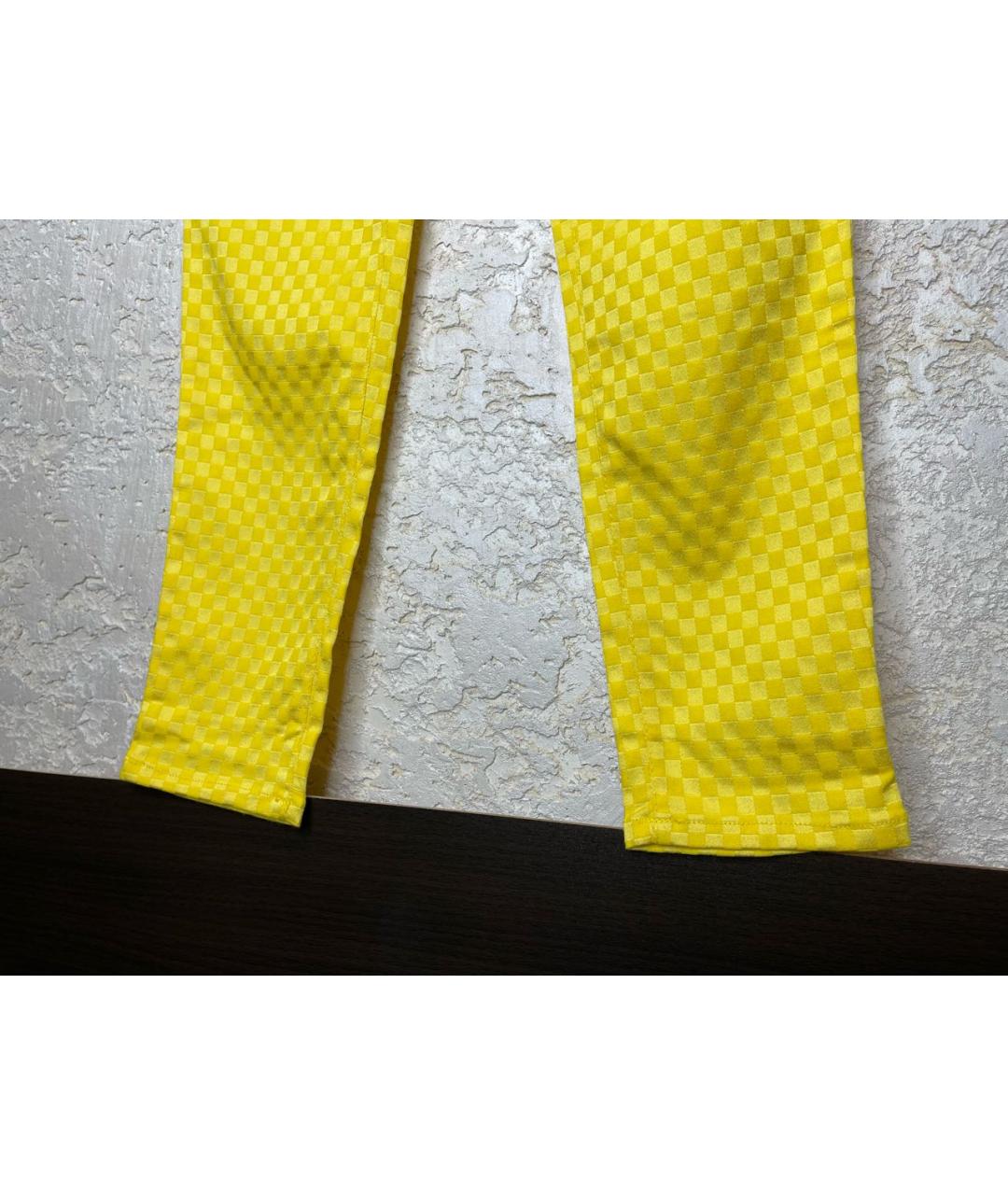 VERSACE JEANS COUTURE Желтые хлопко-эластановые джинсы слим, фото 5