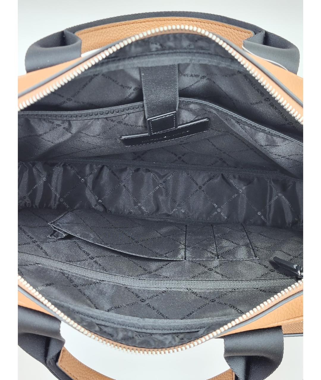 MICHAEL KORS Коричневый кожаный портфель, фото 5