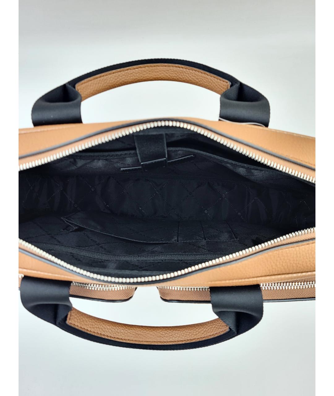 MICHAEL KORS Коричневый кожаный портфель, фото 4